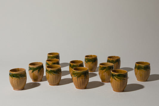 Set of twelve corn TUMBLERS _ 535