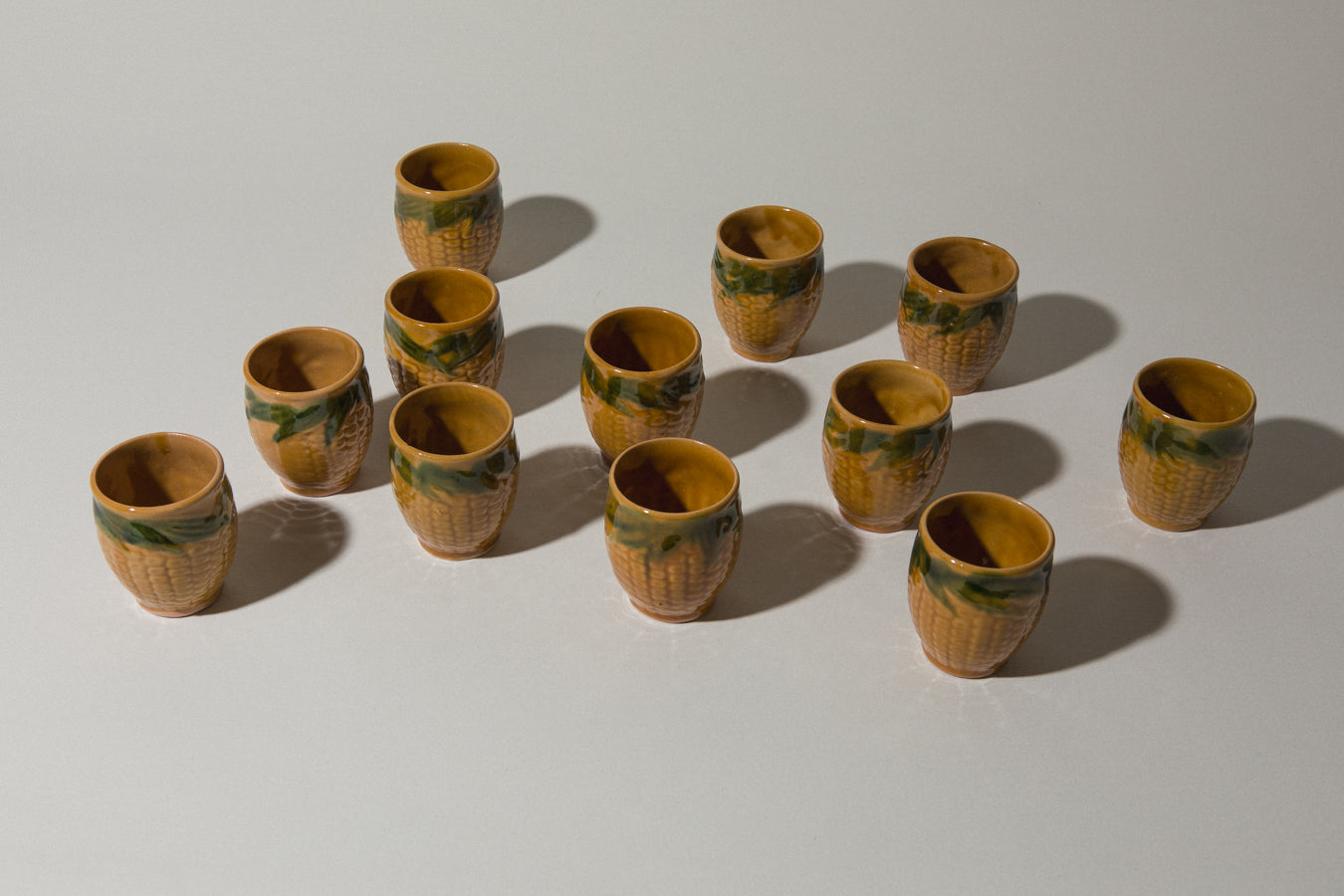 Set of twelve corn TUMBLERS _ 535