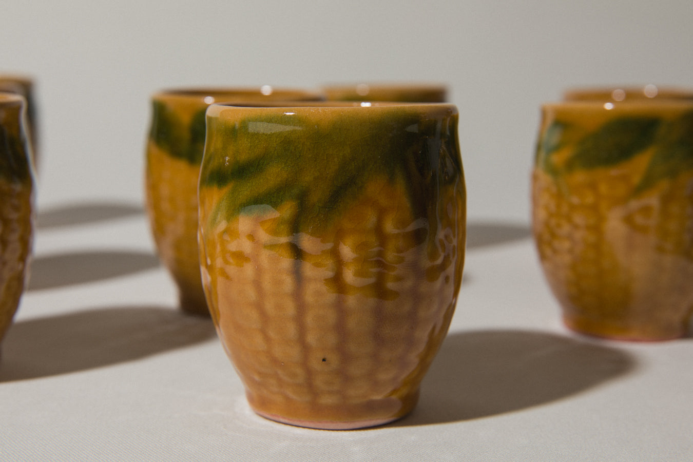 Set of twelve corn TUMBLERS _ 535
