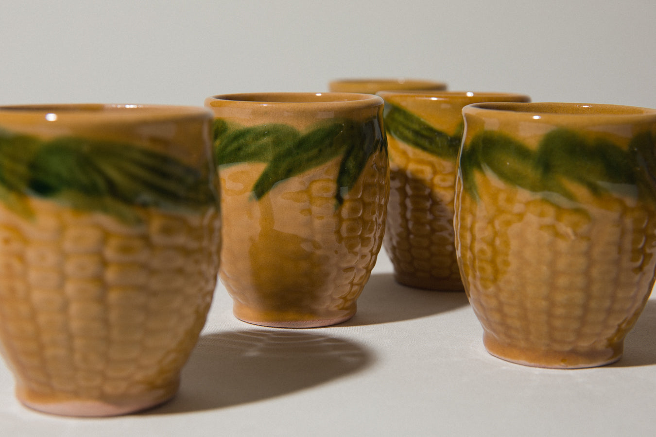 Set of twelve corn TUMBLERS _ 535