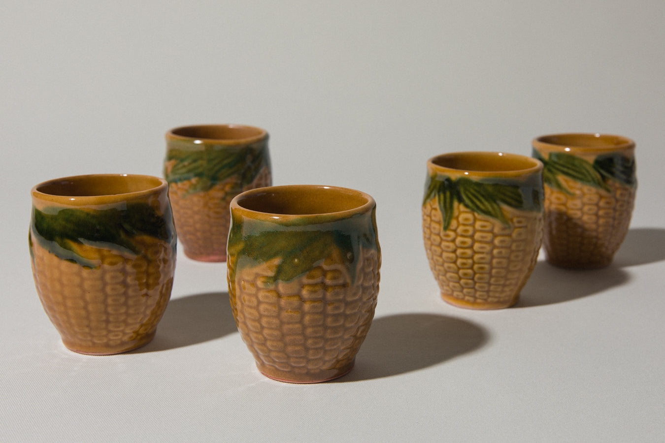 Set of four corn TUMBLERS _ 537