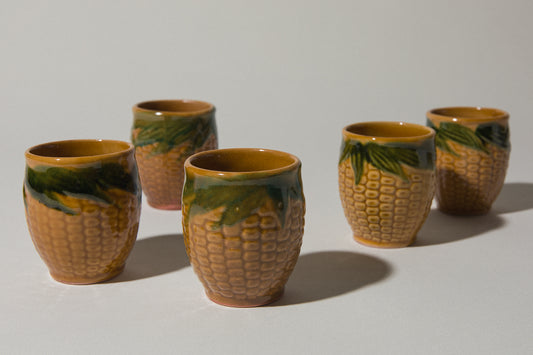 Set of four corn TUMBLERS _ 537