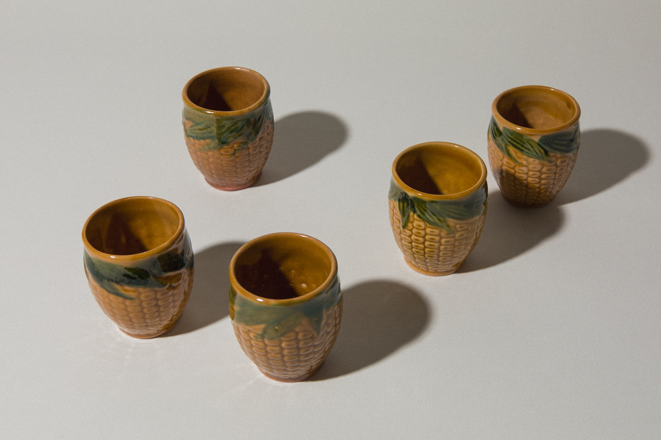 Set of four corn TUMBLERS _ 537