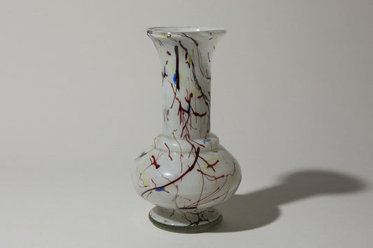 Speckled mouth-blown glass VASE