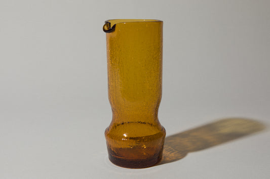 Crackled amber glass JUG