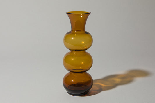 Bubble amber glass VASE