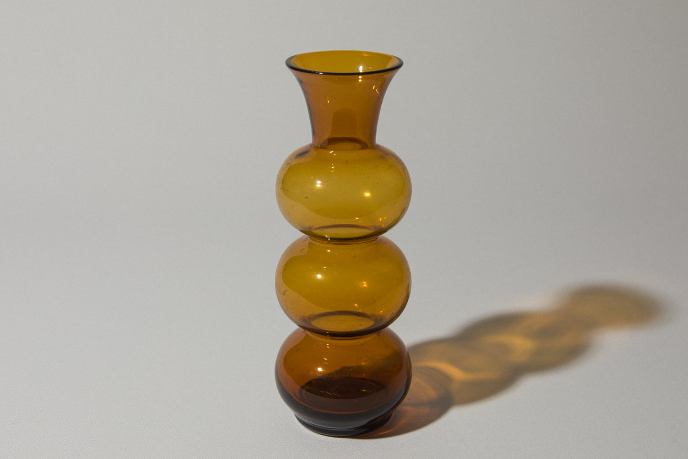 Bubble amber glass VASE
