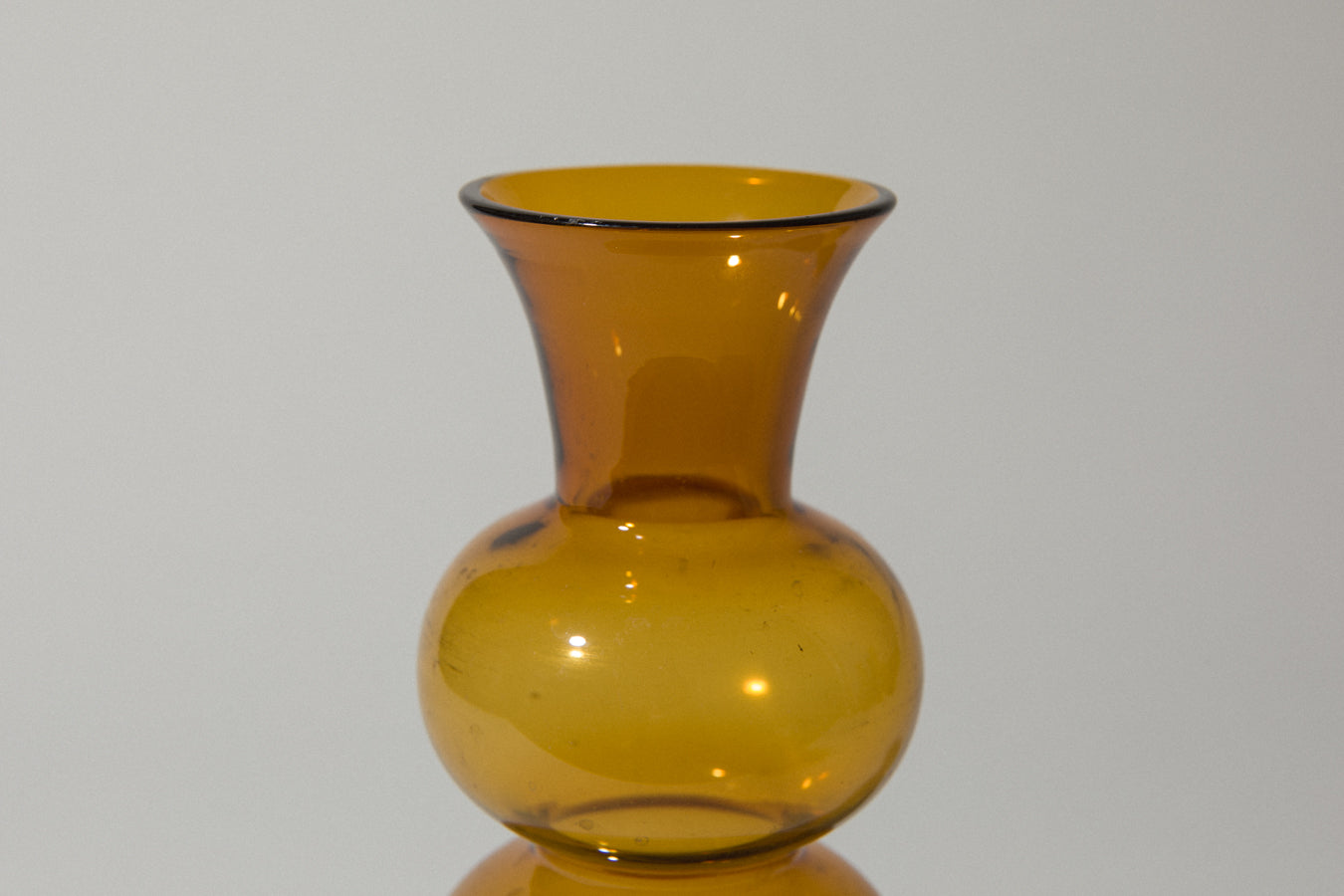 Bubble amber glass VASE