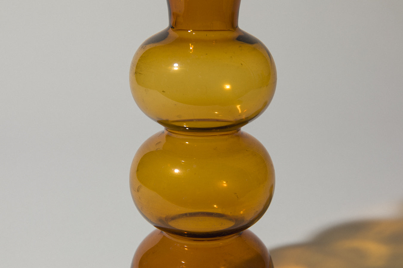 Bubble amber glass VASE