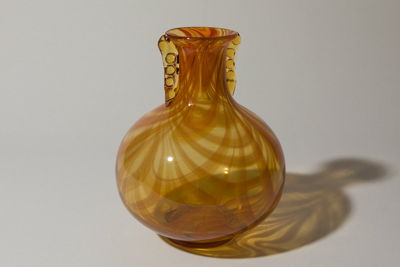 Amber speckled glass VASE