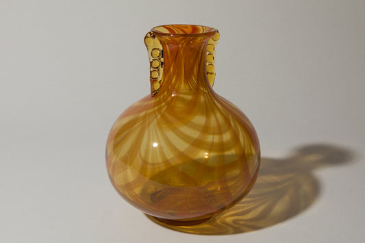 Amber speckled glass VASE