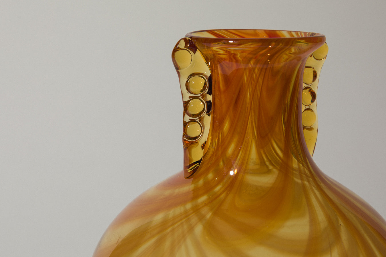 Amber speckled glass VASE