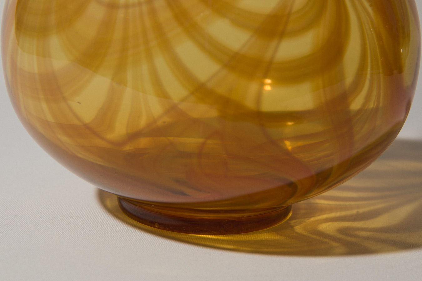 Amber speckled glass VASE