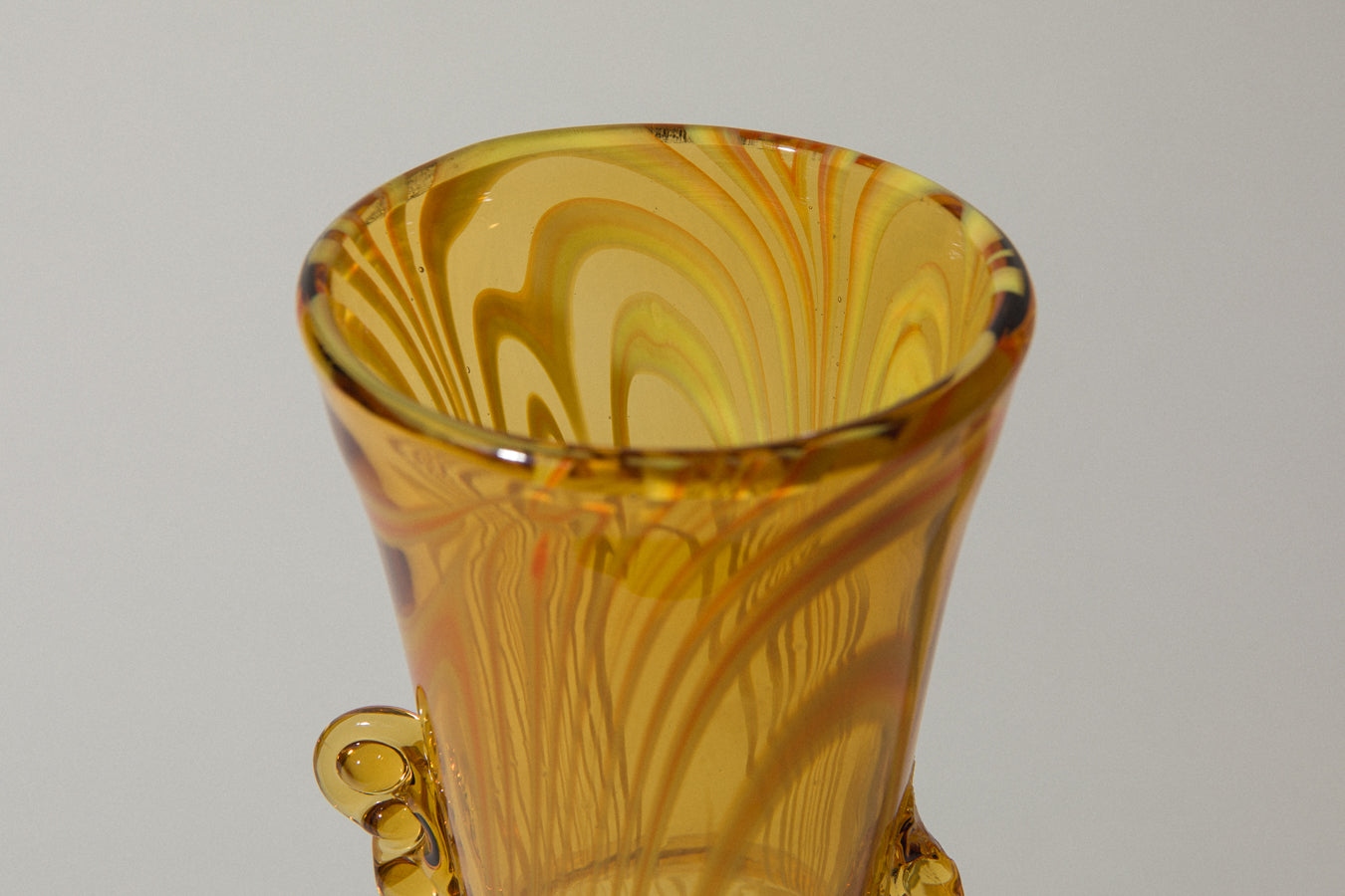 Amber speckled glass VASE