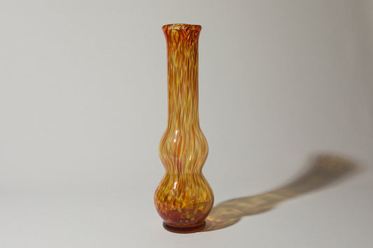 Amber speckled glass VASE