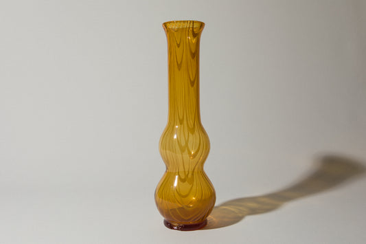 Amber speckled glass VASE