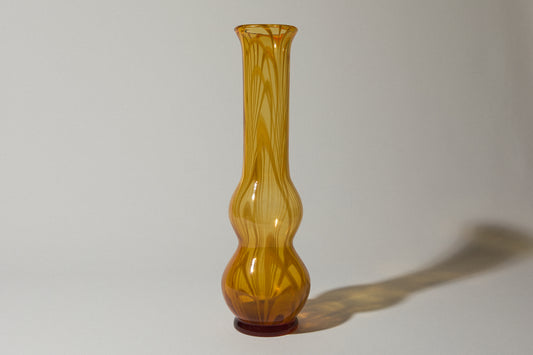 Amber speckled glass VASE