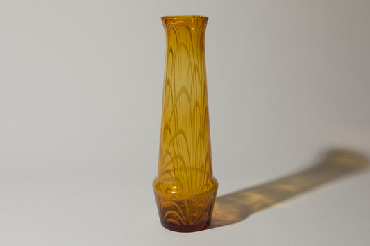 Amber speckled glass VASE