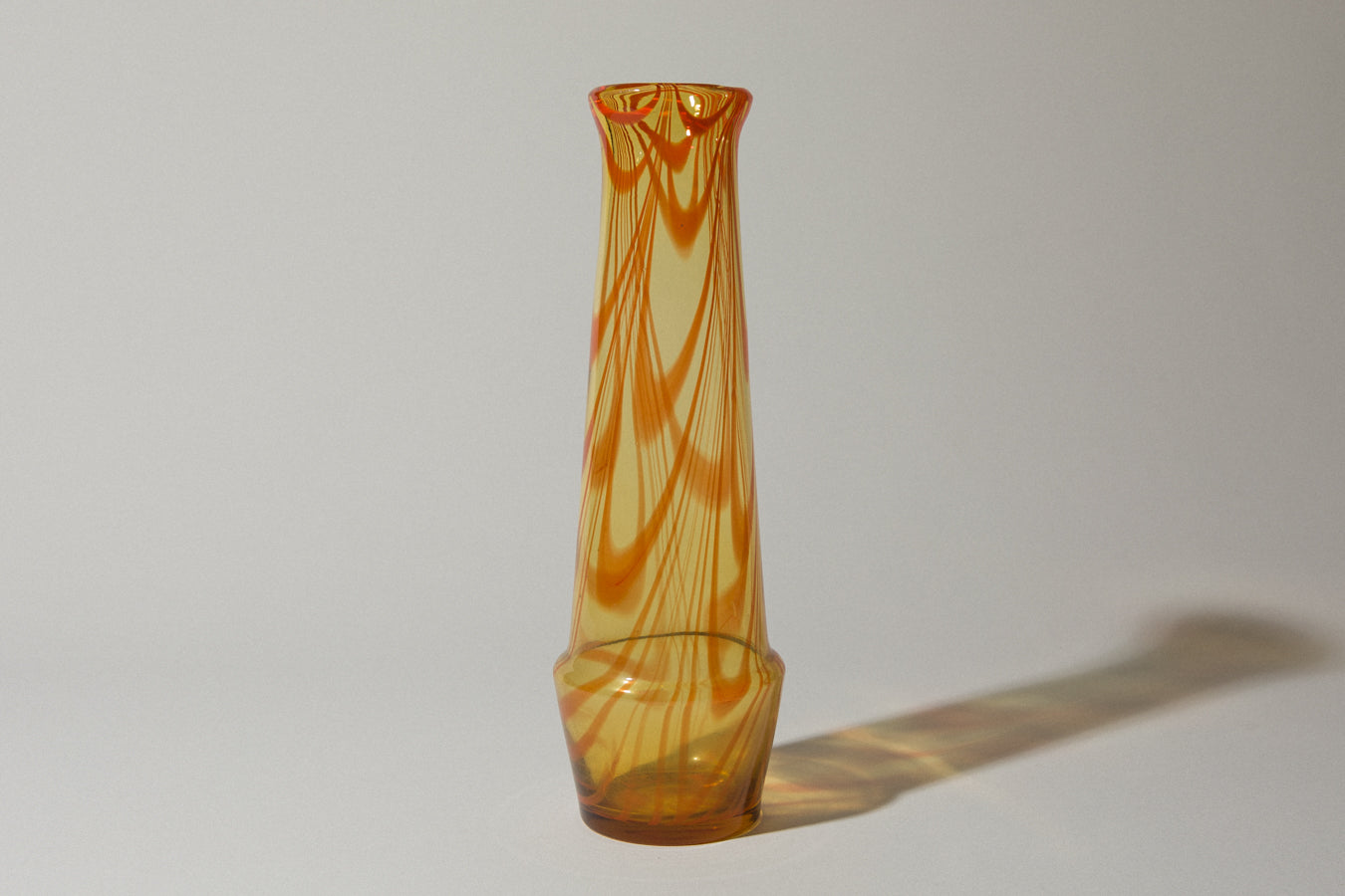 Amber speckled glass VASE
