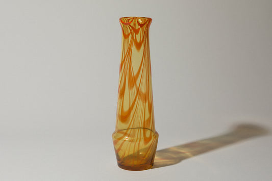 Amber speckled glass VASE
