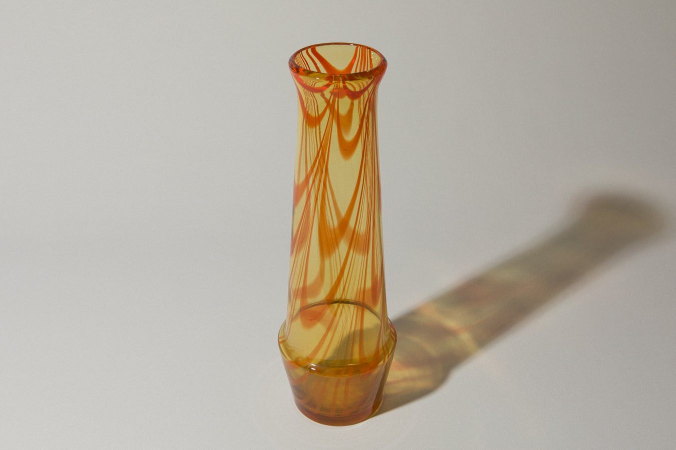 Amber speckled glass VASE