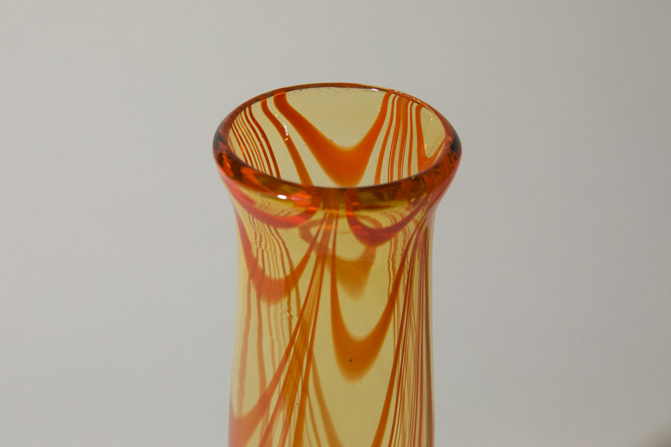 Amber speckled glass VASE