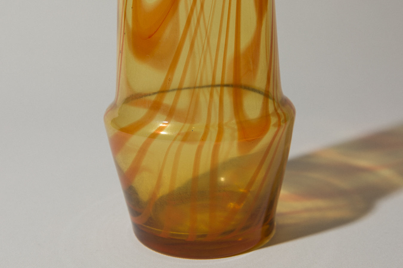 Amber speckled glass VASE