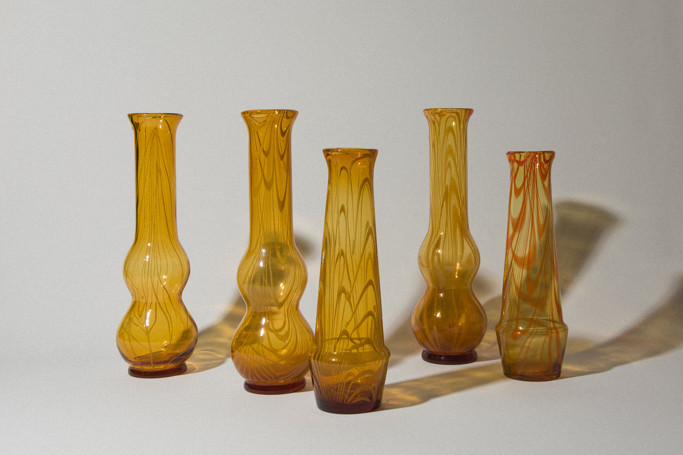 Amber speckled glass VASE