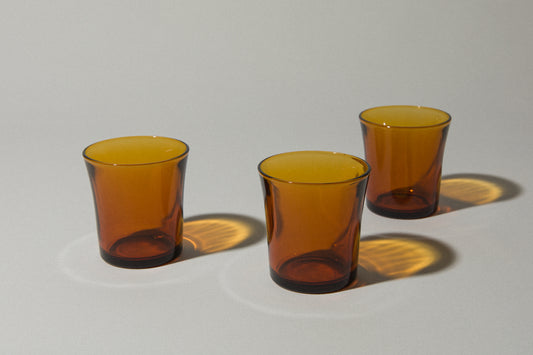 Amber drinking GLASSES medium