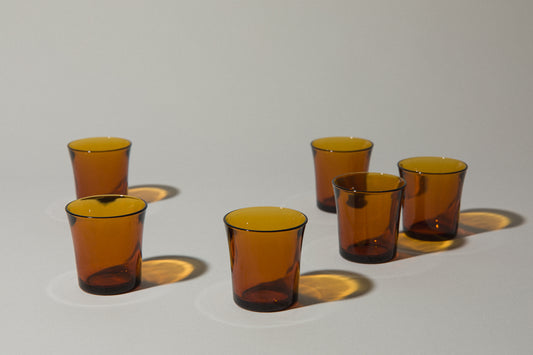 Amber drinking GLASSES small