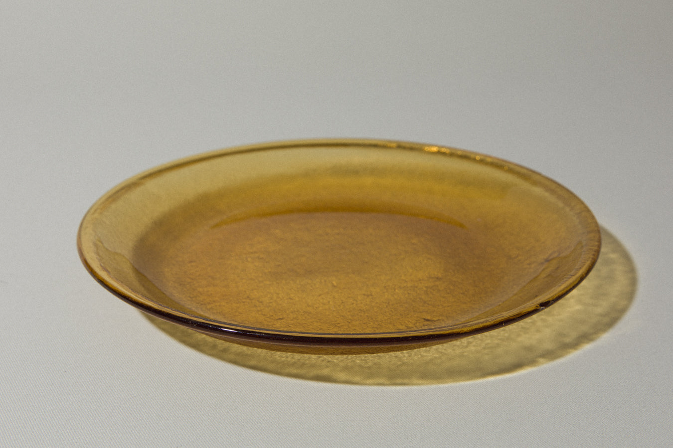 Amber glass DINNER PLATE