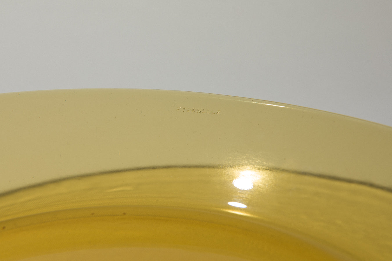 Amber glass SERVING BOWL