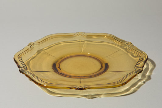 Amber glass SERVING PLATE