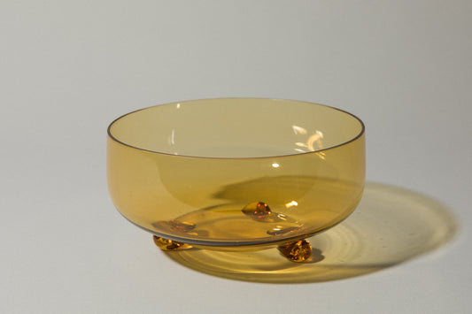 Amber glass SERVING BOWL