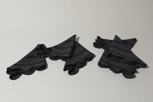 Black striped NAPKINS
