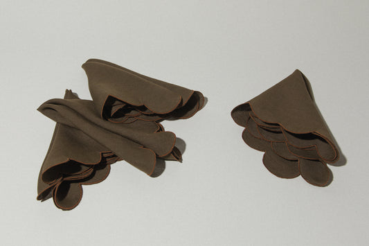 Brown embroidered NAPKINS