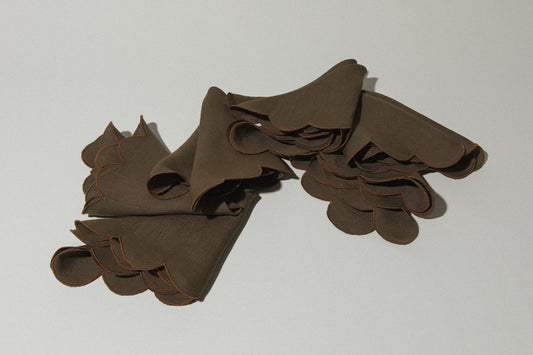 Brown embroidered NAPKINS